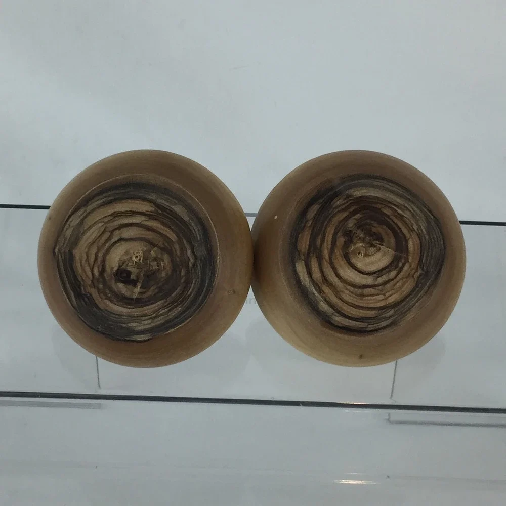 Handmade Wood Tapered Candle Holders 2.5